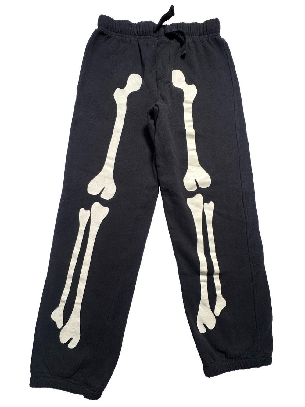 Crazy 8 Boys Skeleton Glow Bones Jogger Sweatpants Black Size L 10-12 Halloween